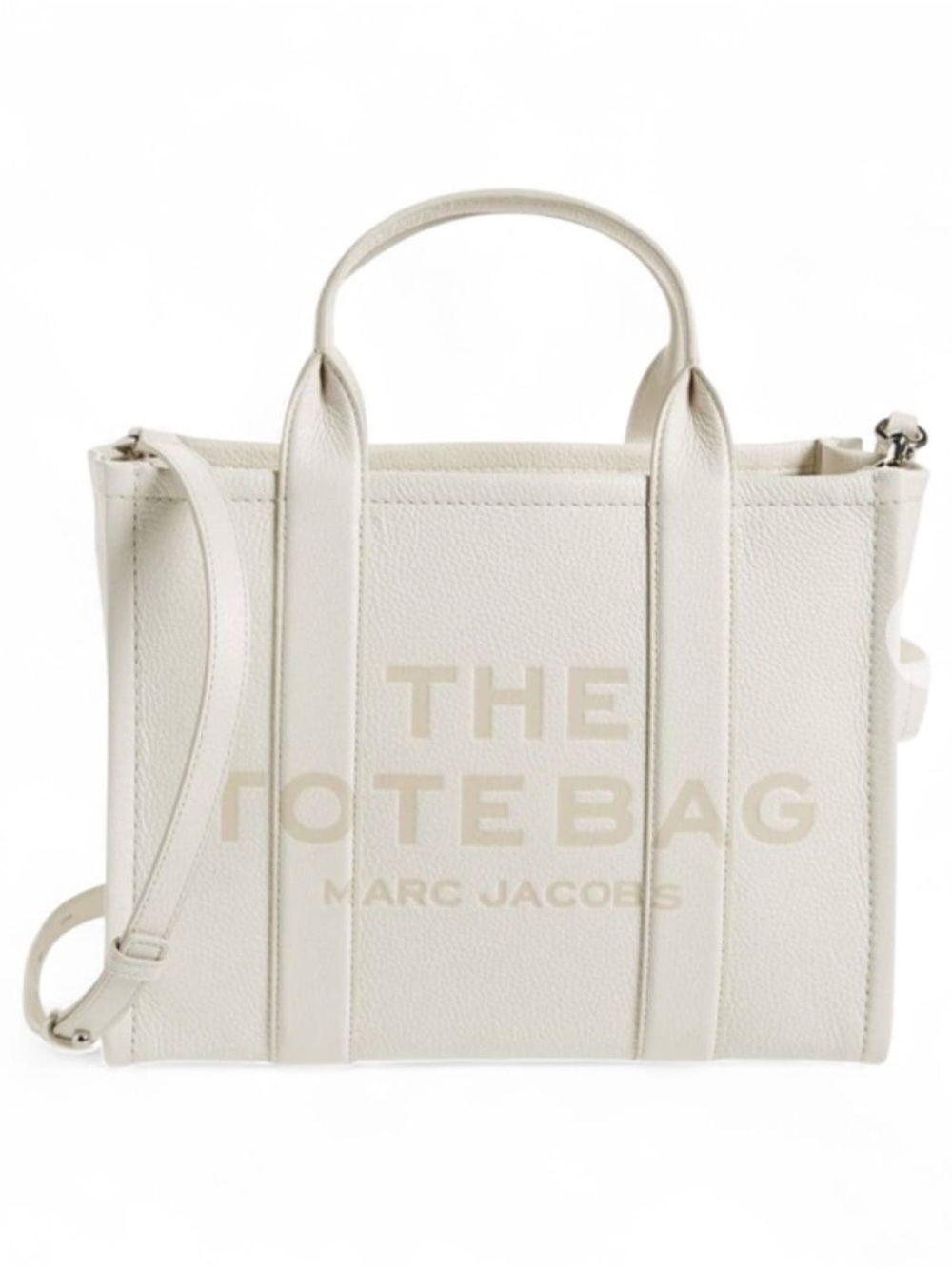 Marc Jacobs Cream Leather 'The Tote Bag' Structured Tote